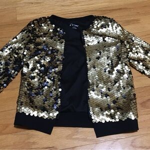 Girls sequin gold jacket 6/6x special occasion sparkly